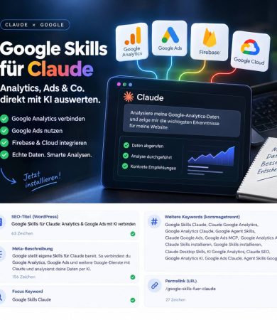Google Skills fuer Claude Analytics Ads Google Daten direkt mit KI auswerten